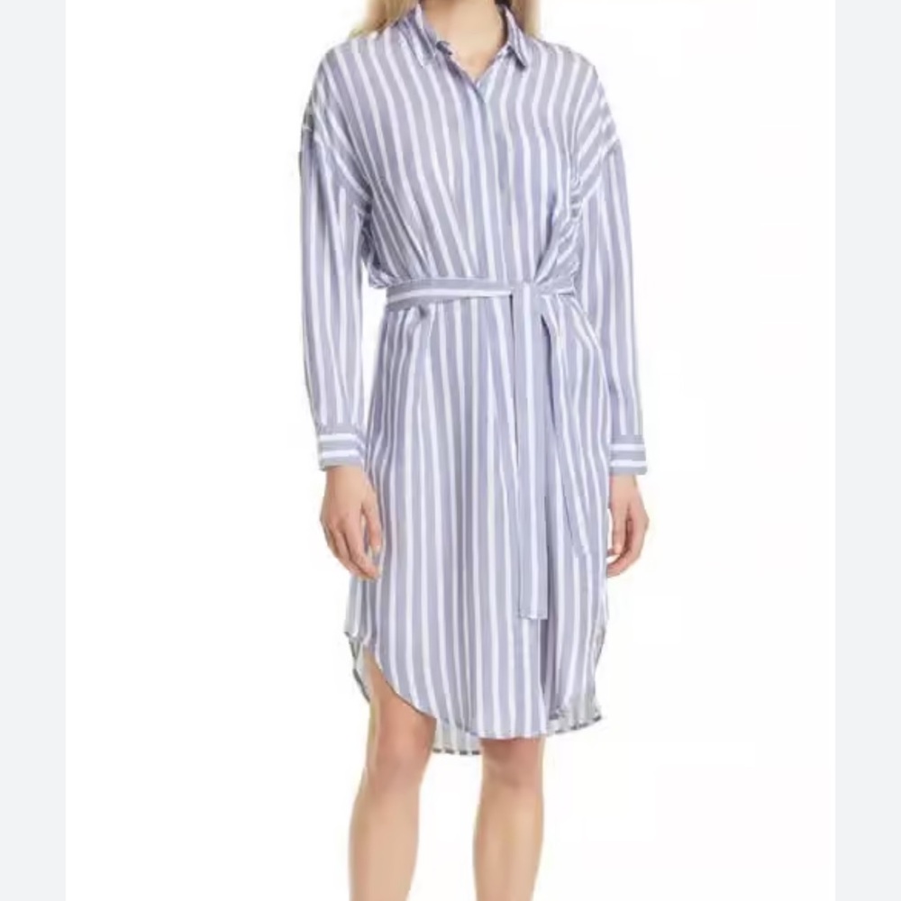 Striped Blue Shirt Dress by Rails